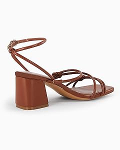 Amazon.com | Fttpdeaus Women's Strappy Chunky Heels Sandals